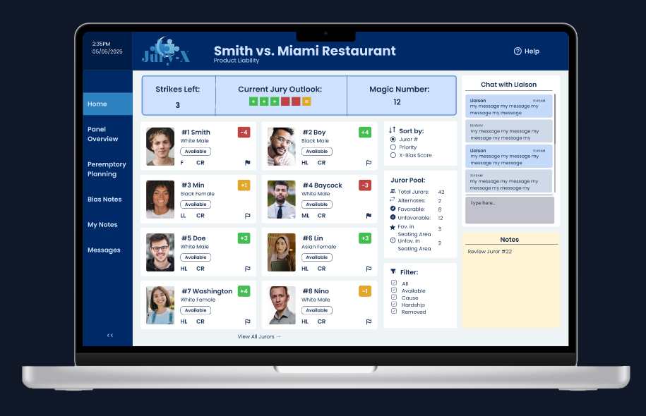 JuryX Attorney Dashboard
