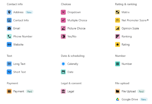 Unclear icons in Typeform